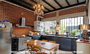 Dinding Dapur Motif Bata, Cocok untuk Gaya Industrial hingga Minimalis