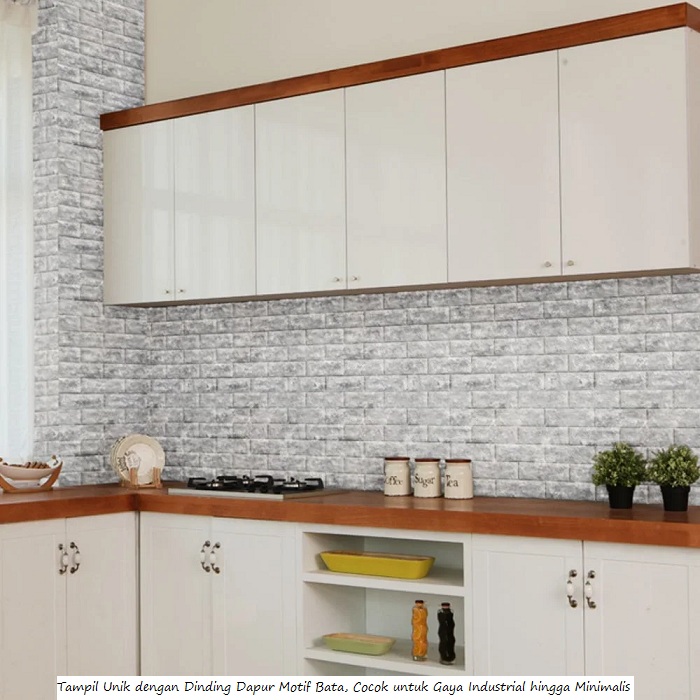 Tampil Unik dengan Dinding Dapur Motif Bata, Cocok untuk Gaya Industrial hingga Minimalis